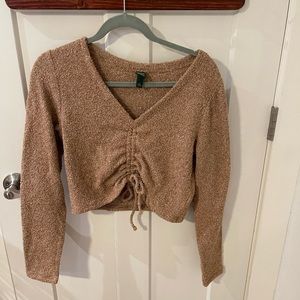 Brown Crop Sweater